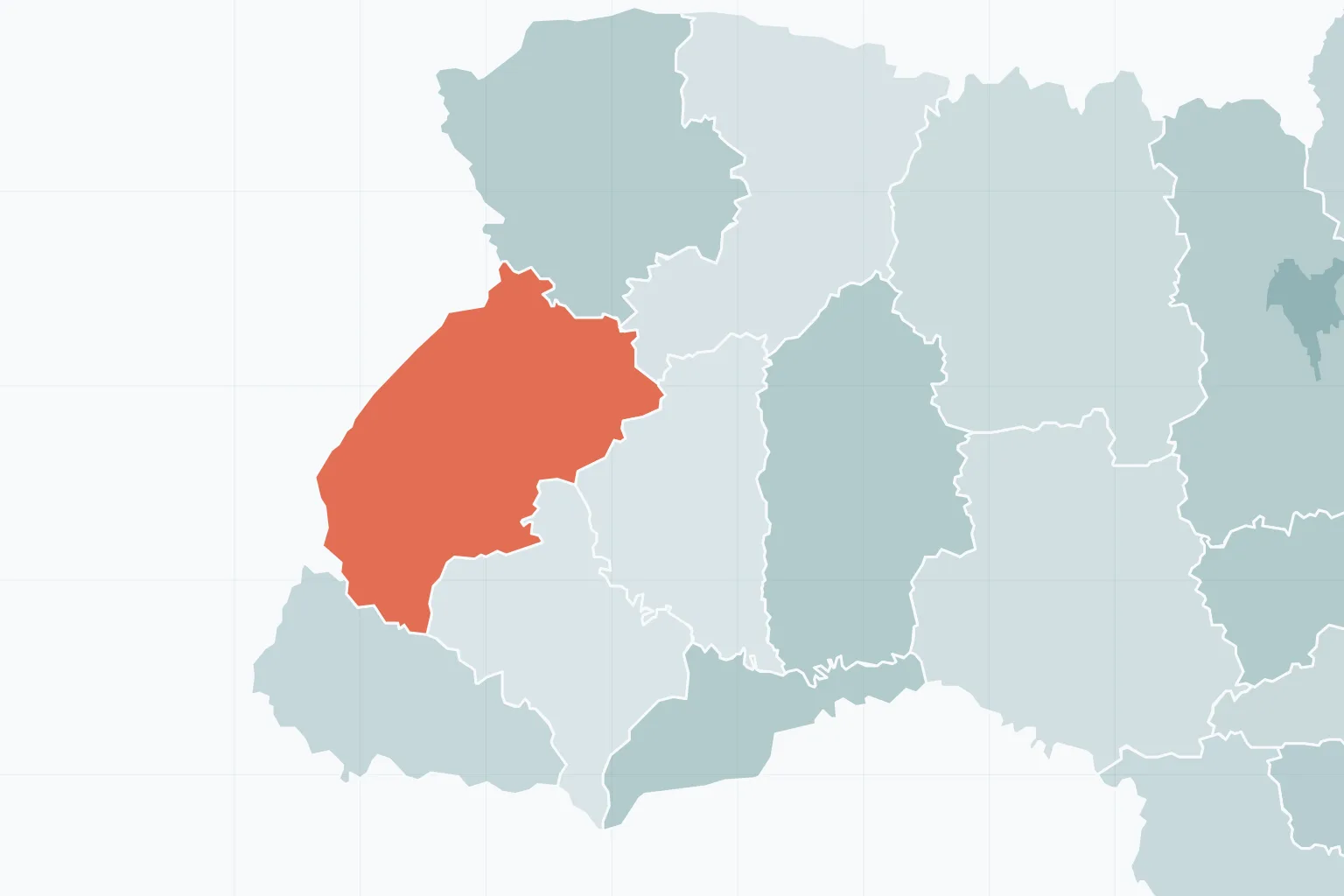 Схема України з областями, Автономною Республікою Крим і Севастополем (контур Natural Earth)