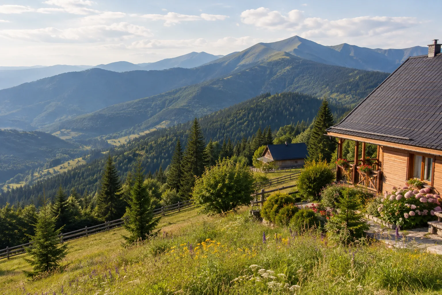 Карпатський гірський ландшафт Гірські хребти Українських Карпат