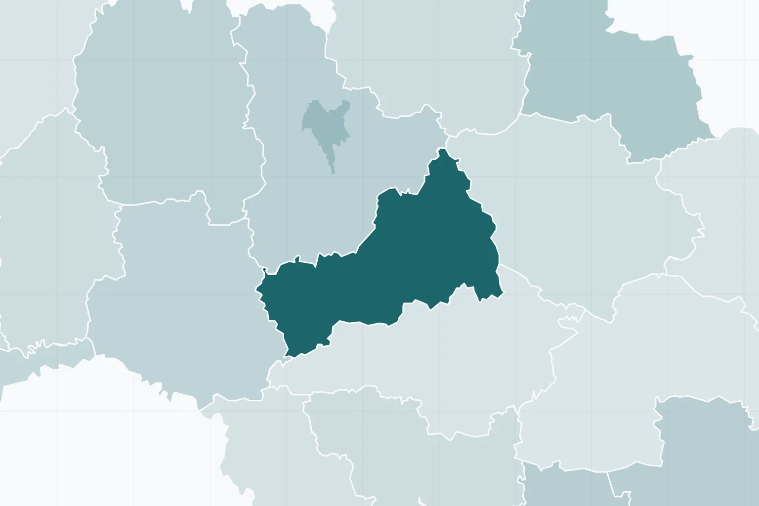 Черкаська область на мапі України