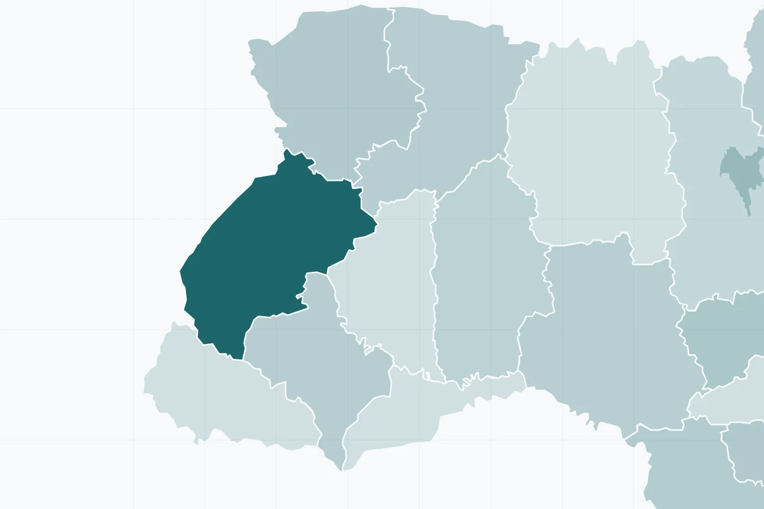 Львівська область на мапі України