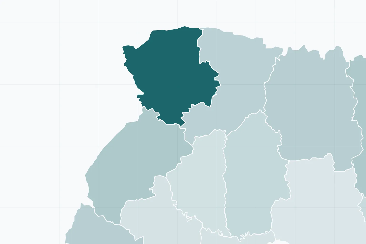 Волынская область на карте Украины