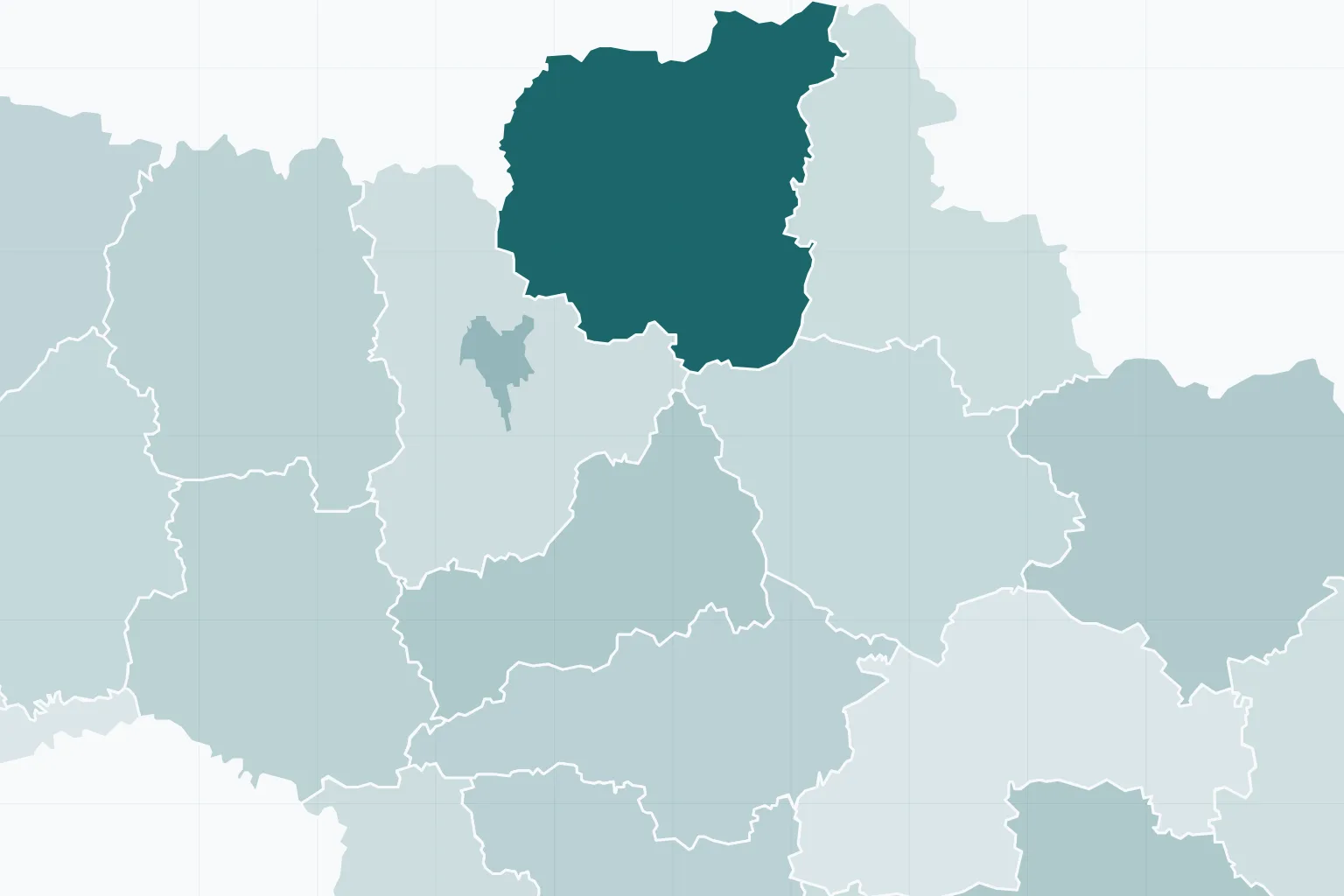 Чернігівська область на мапі України