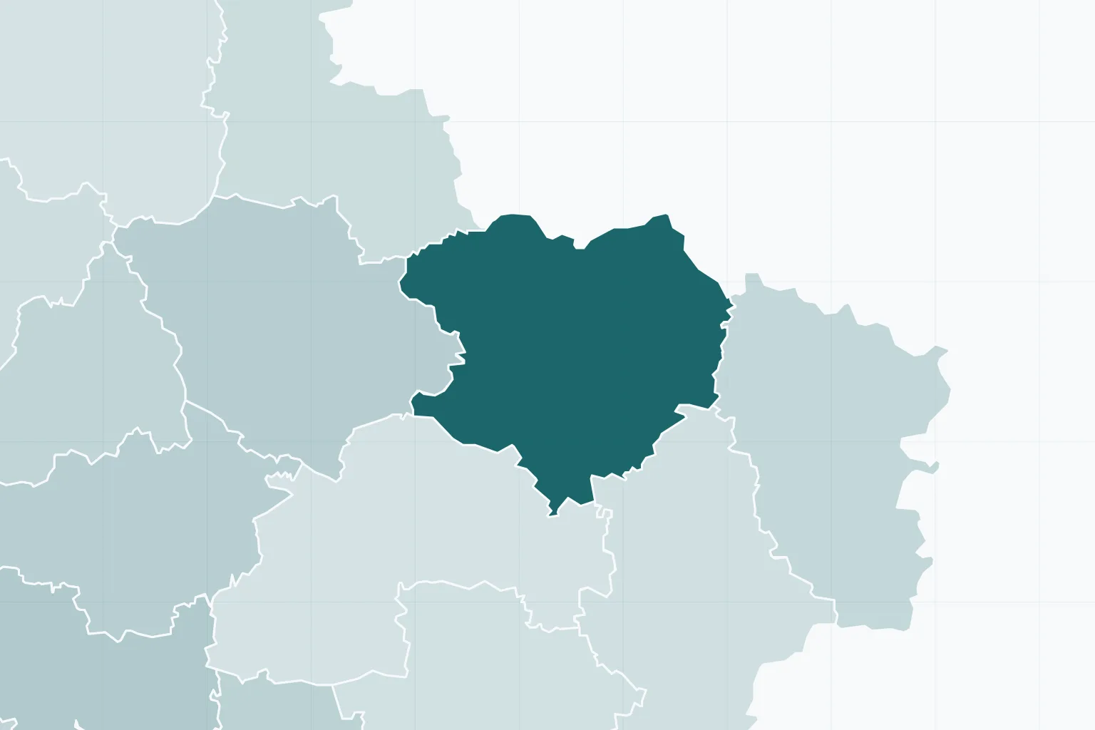 Харківська область на мапі України