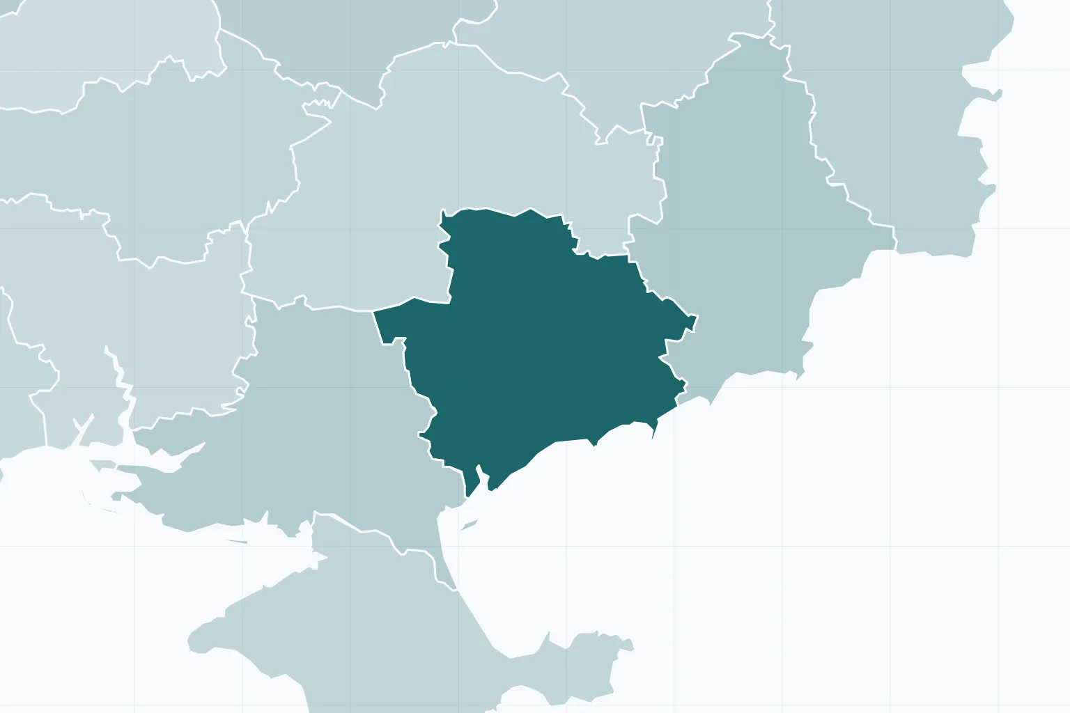 Запорожская область на карте Украины