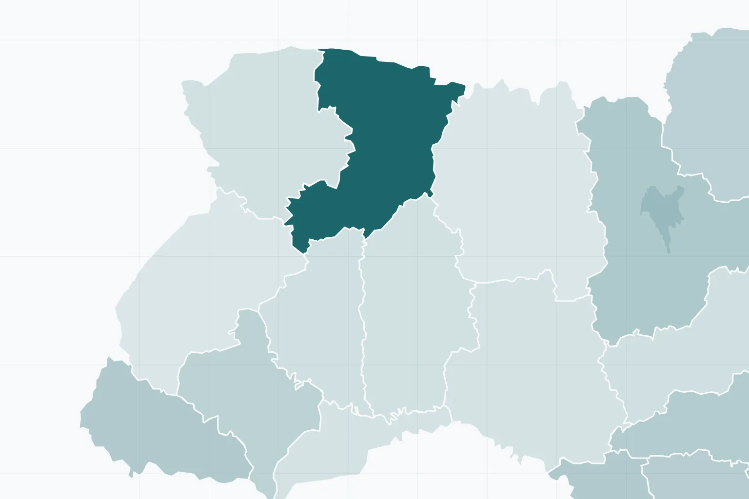 Ровненская область на карте Украины
