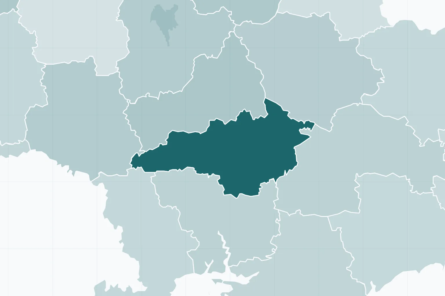 Кировоградская область на карте Украины